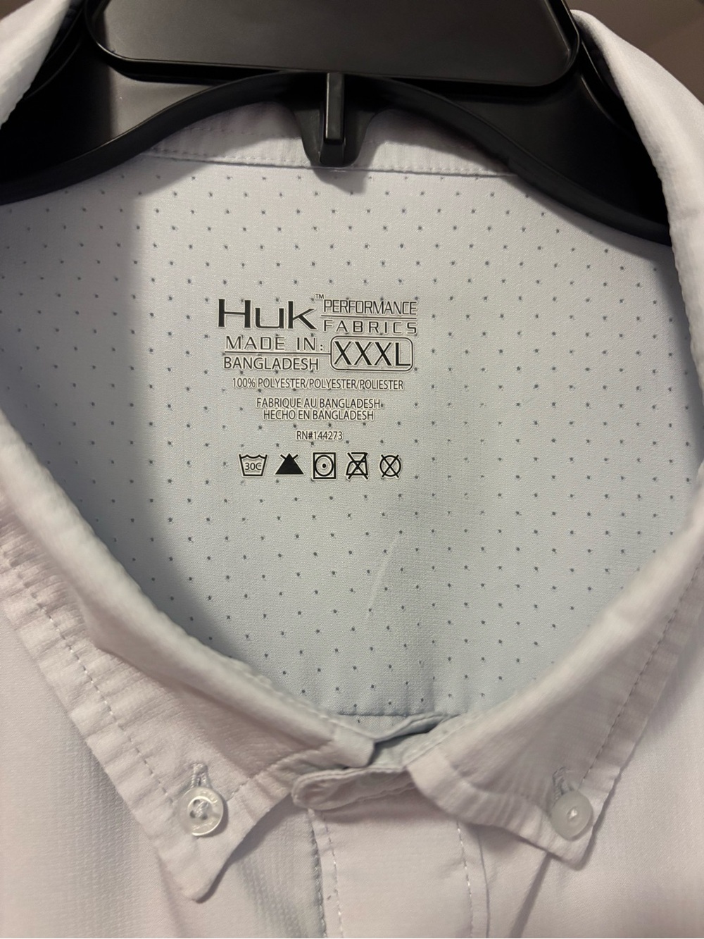 Huk Men's Light Grey Button-Down Performance Shirt